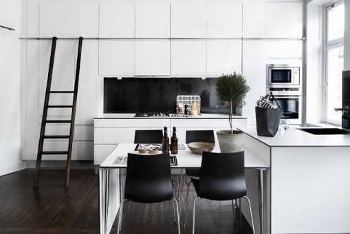 cocina blanco y negro