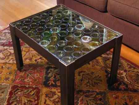 Decorar la mesa con botellas de cristal 1 mesa