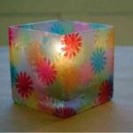 Bonito portavelas reciclado en colores