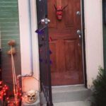 puerta de miedo para Halloween – el diablo
