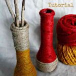 jarrones con cuerda de colores