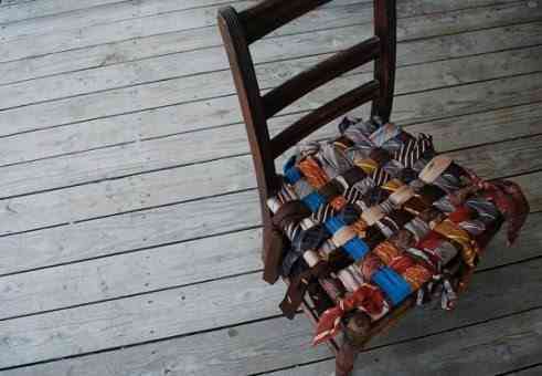 Cómo reciclar las corbatas 1 silla
