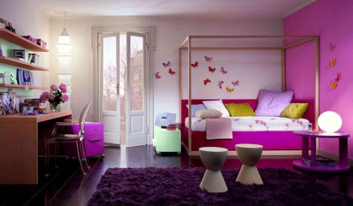 dormitorio en rosa dormitorio