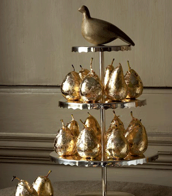 Centro de Navidad en dorado 1 centro