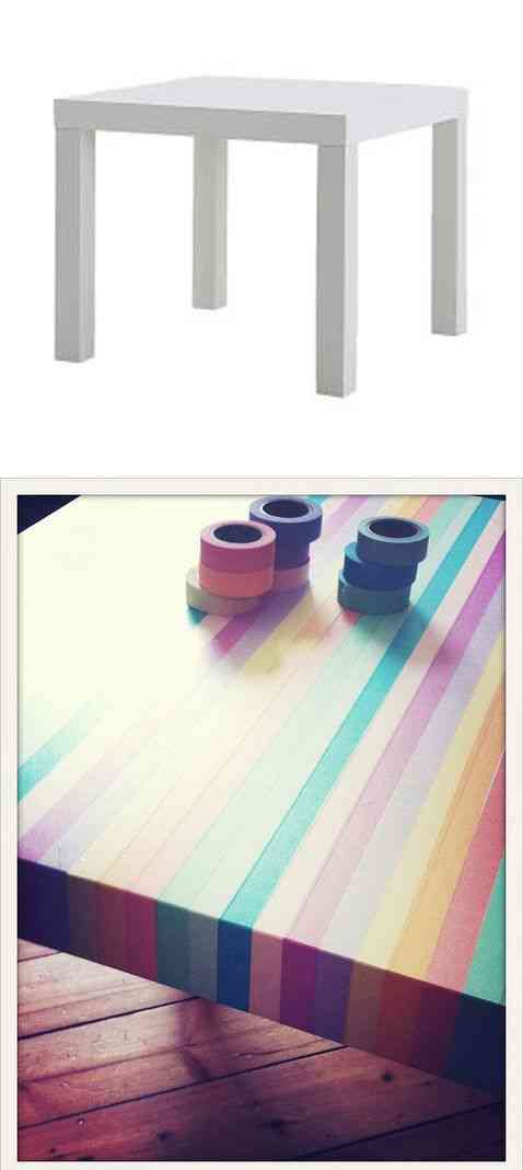 decorar la mesa con washi tape