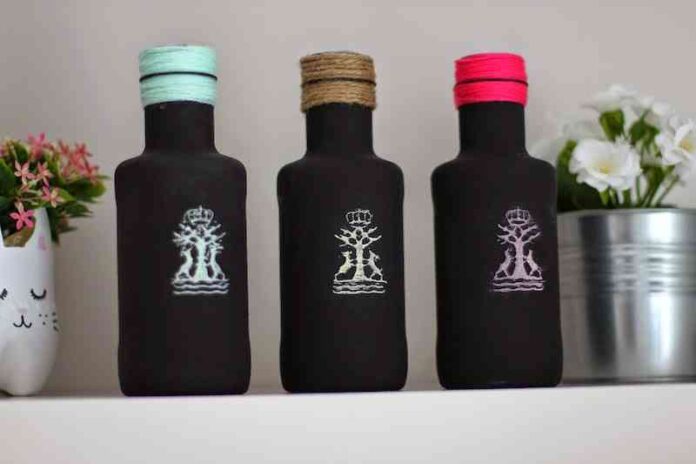 botellas de pizarra decorar botellas