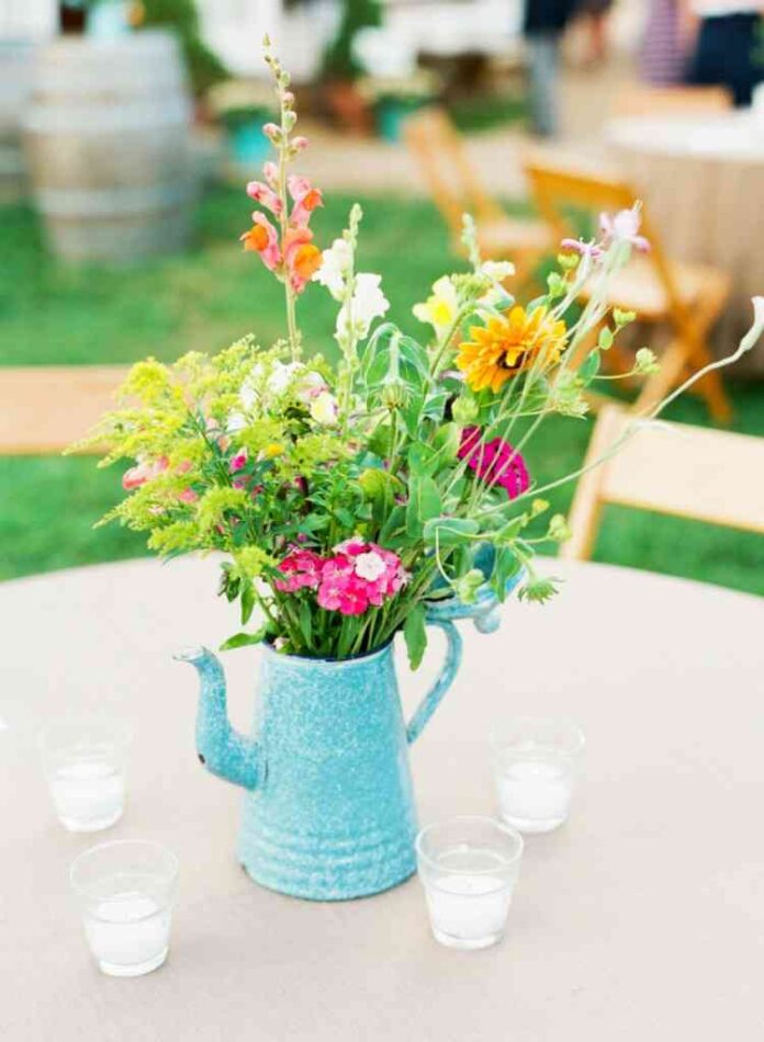 centro de mesa colorido