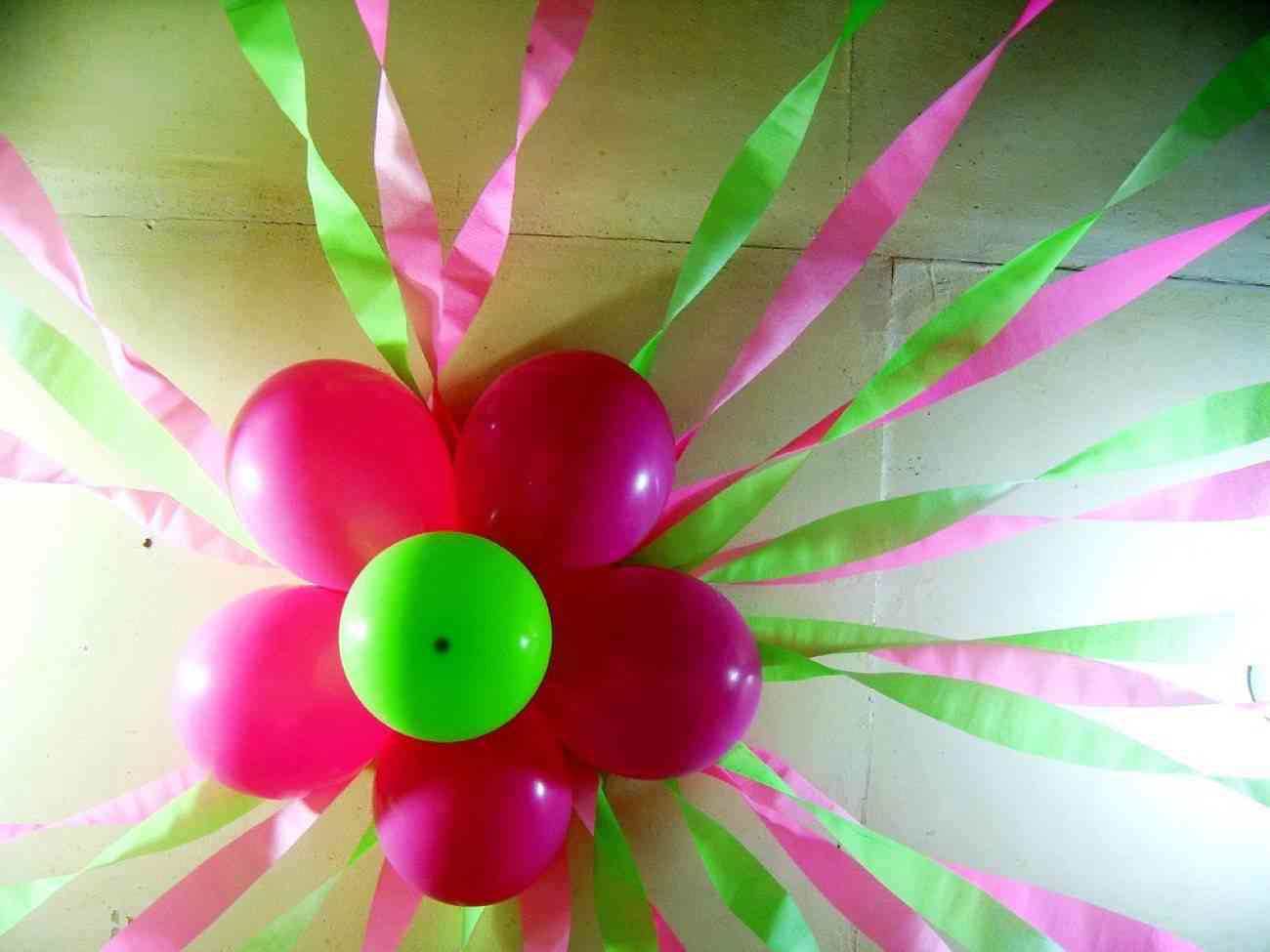 flor hecha con globos - globofexia