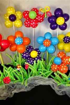 globos en forma de flor