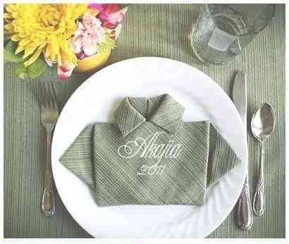 origami en una servilleta de tela - copia