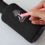 relieve dibujo para decorar botellas