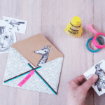 sobre decorado washi tape