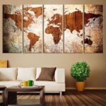 decorar con mapas salon