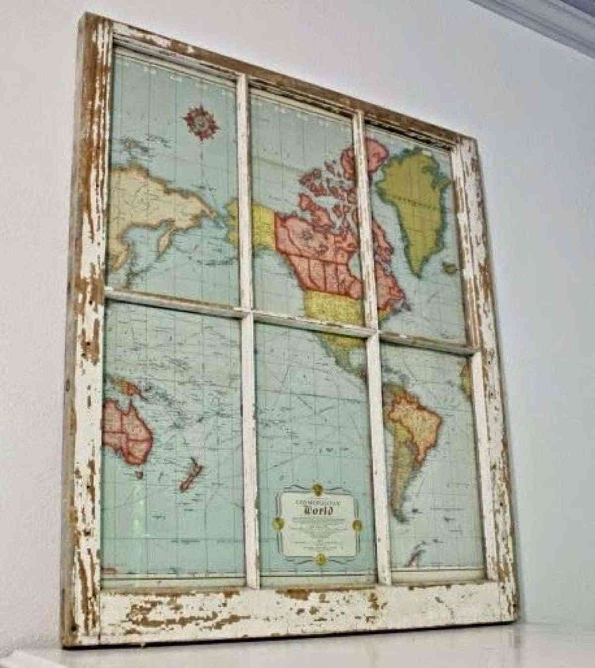 decorar con mapas ventanas