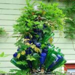 decorar el jardin con botellas1