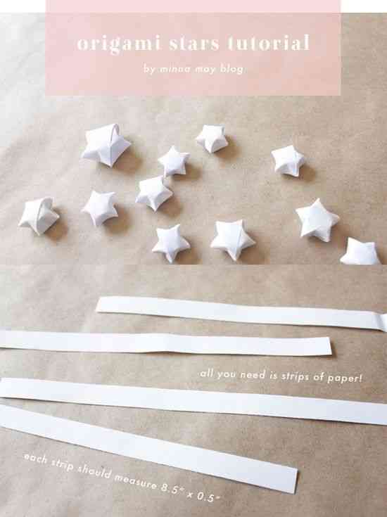 Estrellas de origami para decorar