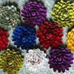 flores con cascara de pistacho