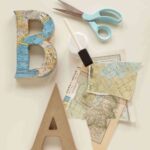 letras decorar con mapas