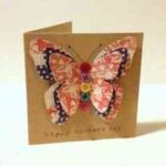 Tarjeta para el día de la madre mariposa