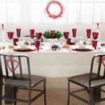 mantel y vajilla navidad