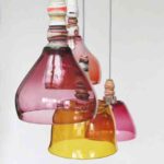 lamparas de cristal reciclado