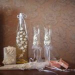 botella decorada con flores