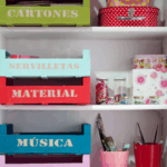 decoración con cajas de fruta