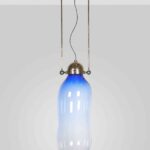 Lámparas inspiradas en pompas de jabón azul