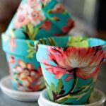 maceta decorada con tela