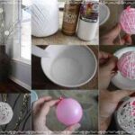 esferas de hilo para navidad