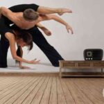 empty vintage interior with old radio and frame – rendering