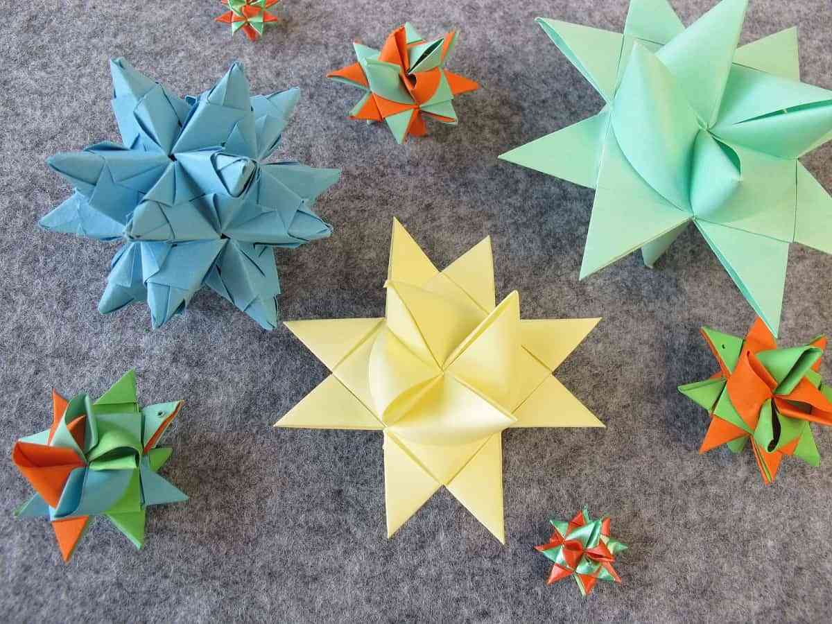 Estrellas de papel en origami paso a paso para decorar tu hogar