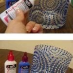 portavelas con pintura