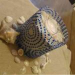 portavelas con pintura acrilica