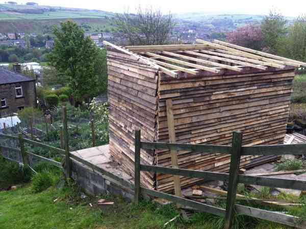 construcción de una casa de palets - caseta de madera