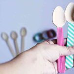 cubiertos de madera decorados con whasitape