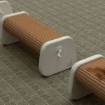 Banco exterior que se gira si se moja