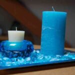 Decoración con velas azules