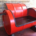 DIY Muebles de exteriores. Sillón con un bidón de obra