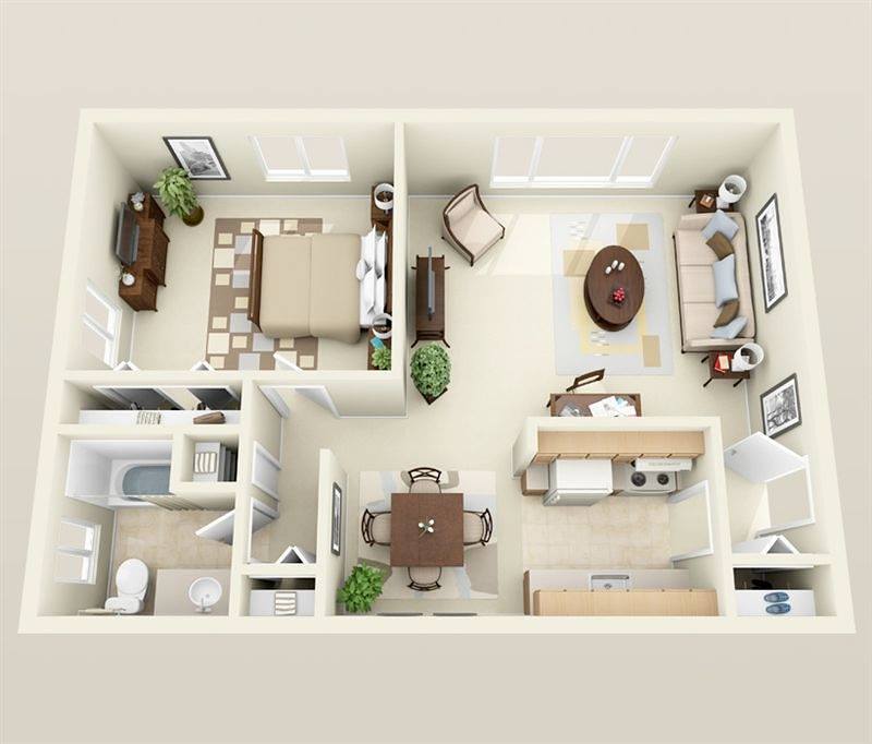 esquemas prácticos de decoración de interiores - casa en 3d