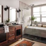 baño romántico contrastes de color