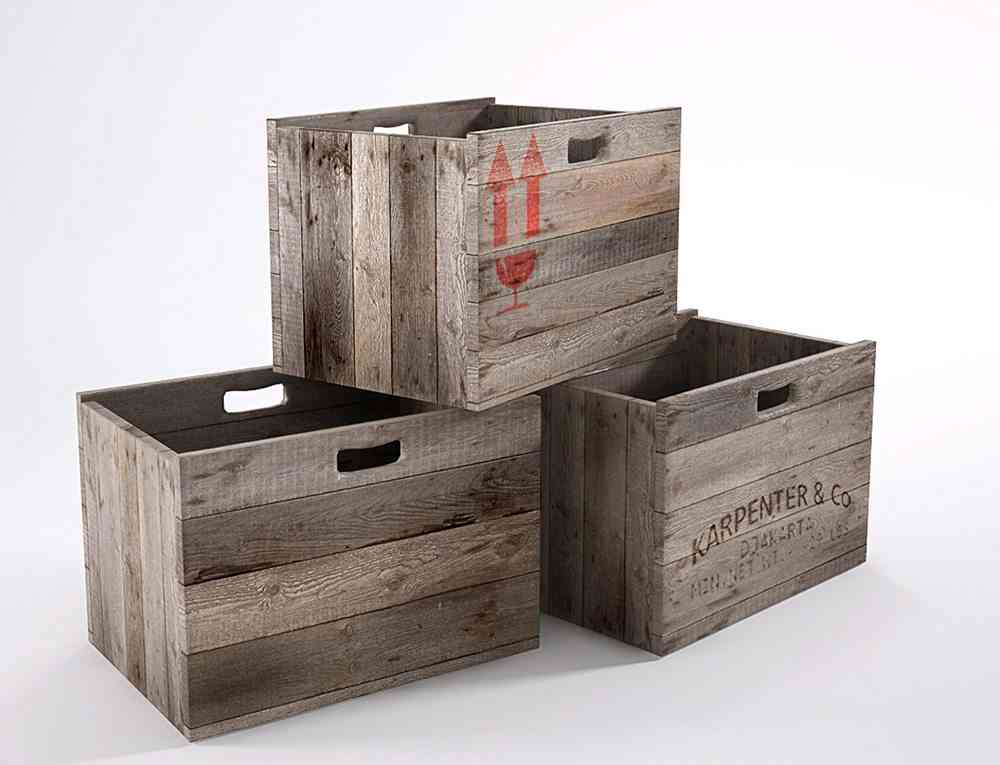 boda vintage cajas de madera