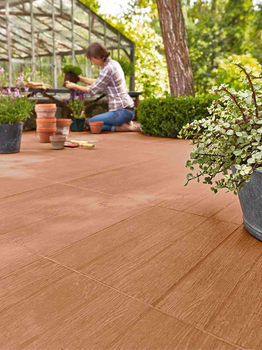 Suelo de cerámica en madera