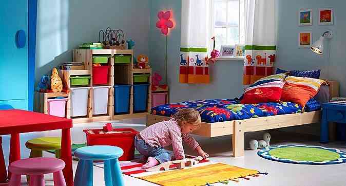 alfombras en habitación infantil a todo color