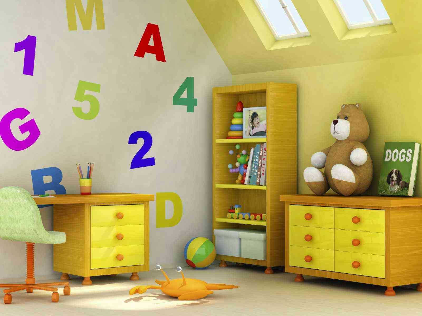 habitación infantil abecedario