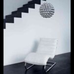 lampara de techo de bolas plateadas