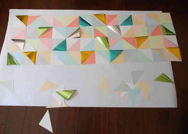 ideas para decorar las paredes panel triangulos componer