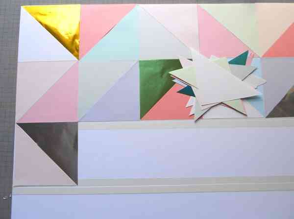 ideas para decorar las paredes panel triangulos pegar