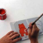 4 perchero estarcido animales