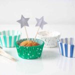 Kit cupcake bleu toppers etoiles